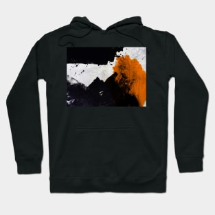 Minimal Orange on Black Hoodie